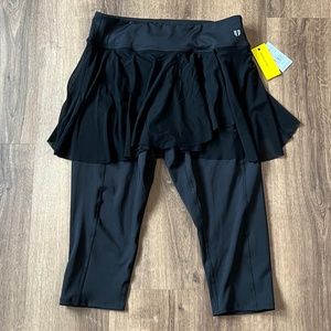 NWT Eleven Women's Black Tennis Capri Sz XXL